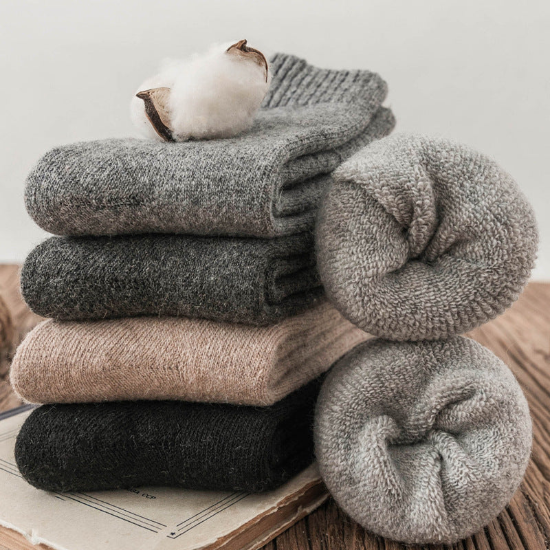 Men's Winter Terry Socks Super Thick Warm Mid Tube