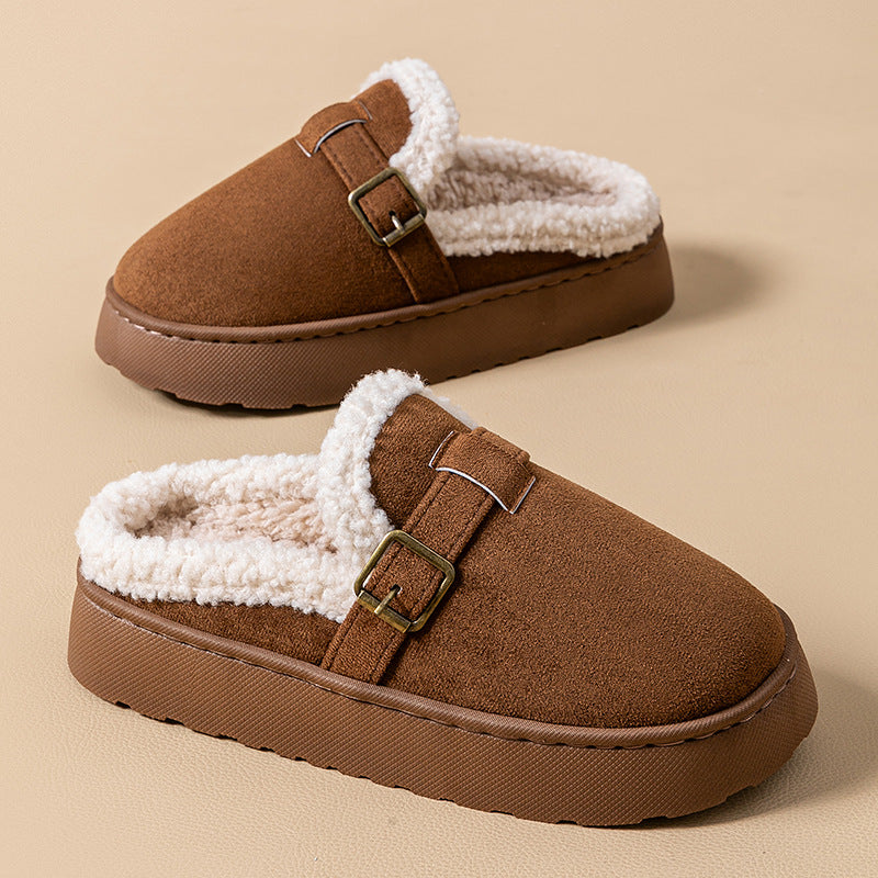 Thick Bottom Increased Women's Toe Cap Half Slippers