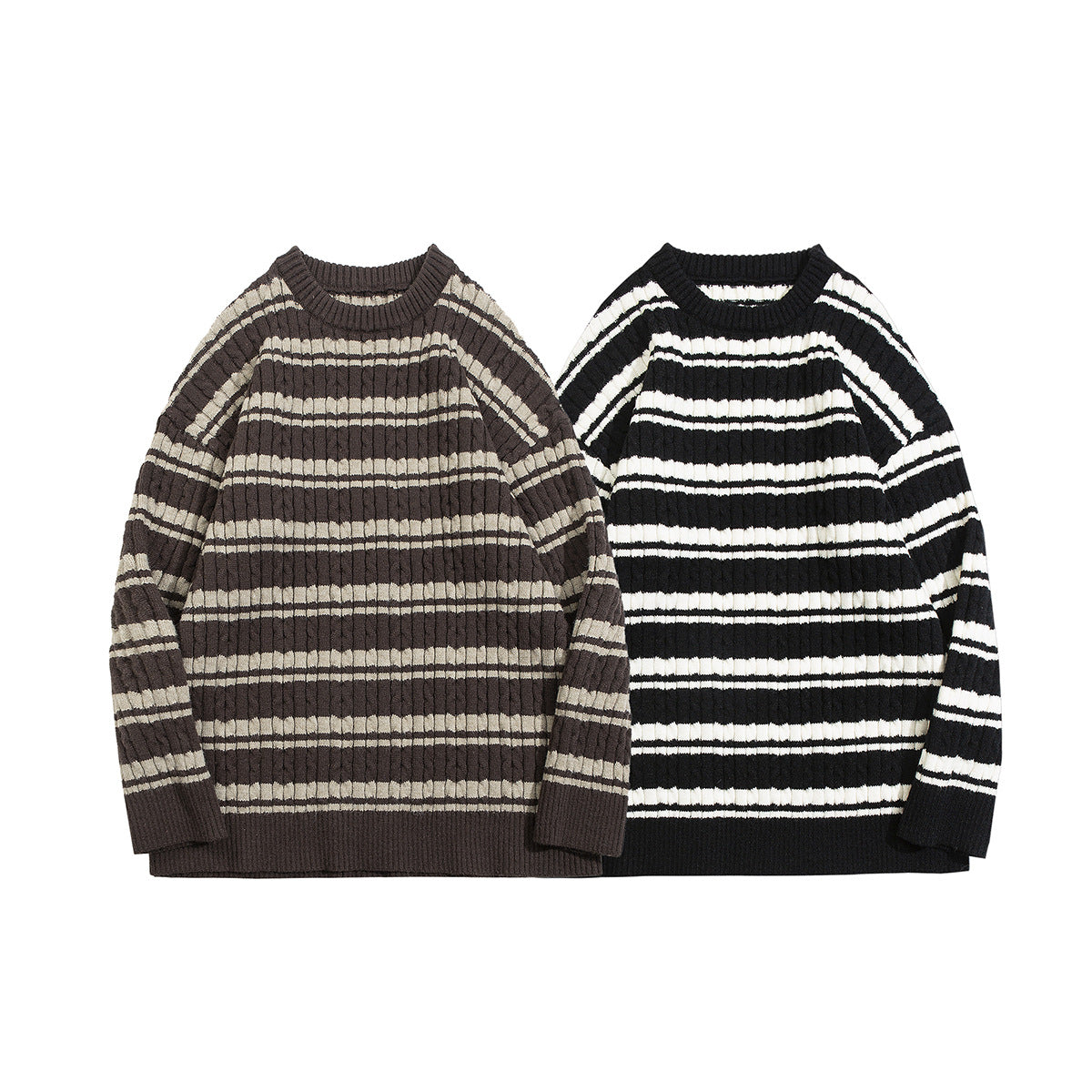 Winter Retro Couple Sweater Round Neck