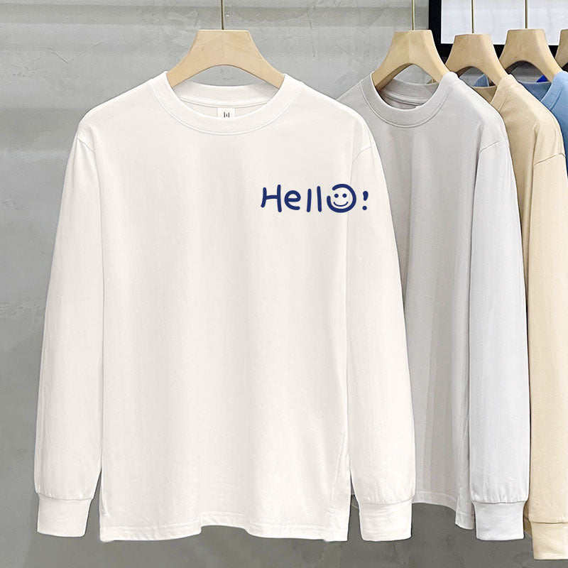 230g Heavy Cotton Long-sleeved T-shirt For Women