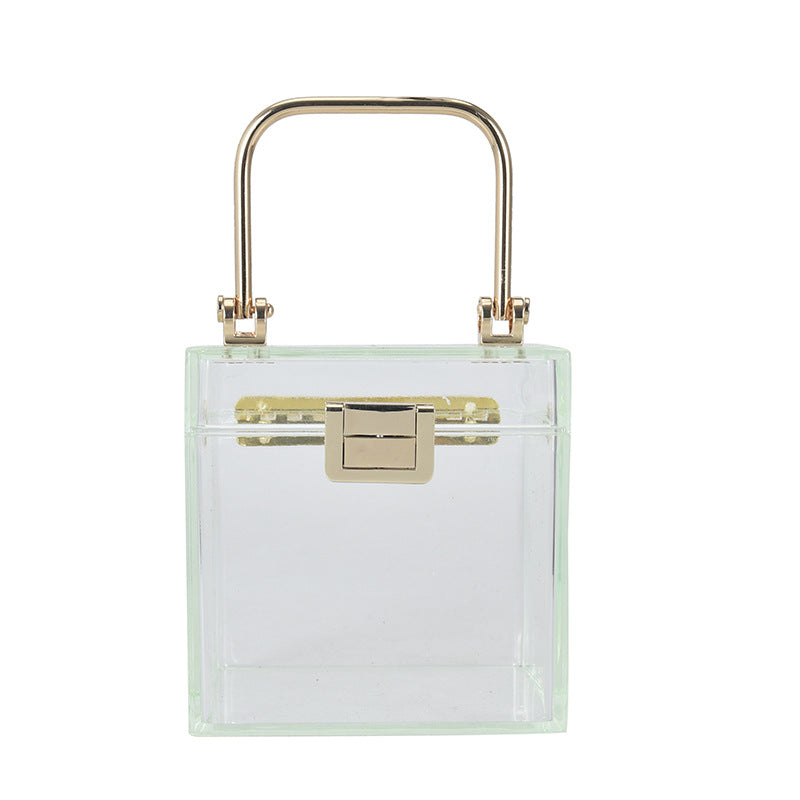 Transparent Box Personality Creative Ins Net Red Wild Chain Messenger Jelly Bag