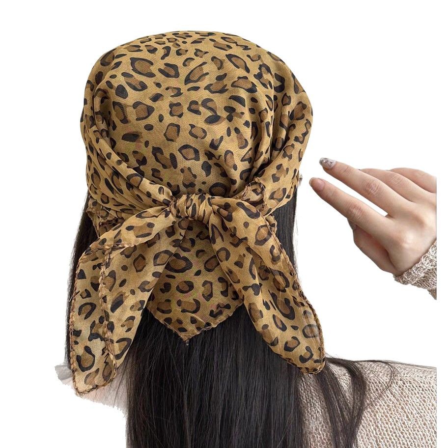All-match Floral Satin Fabric Bag Headscarf