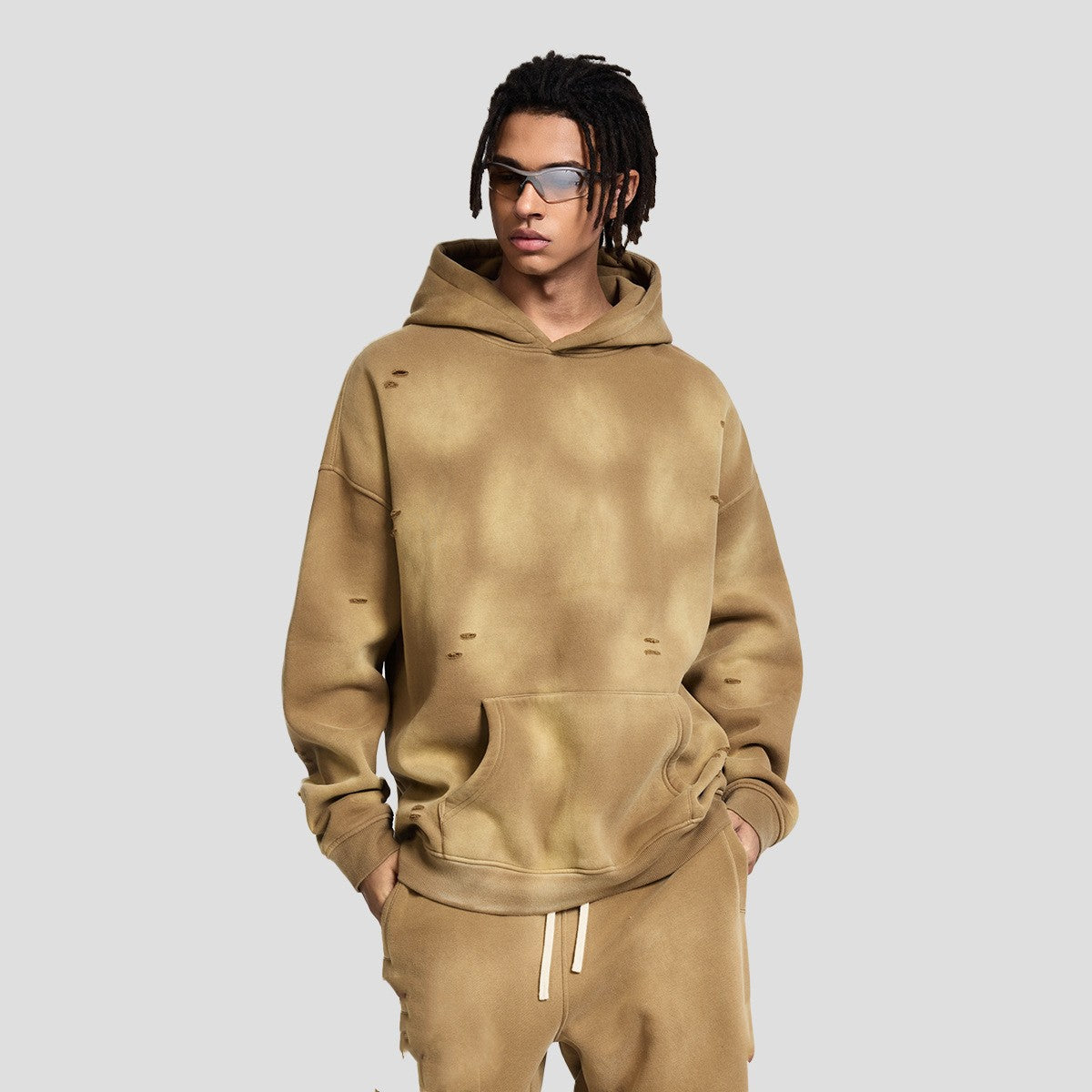 Sweater Loose Wash Worn-out Fleece