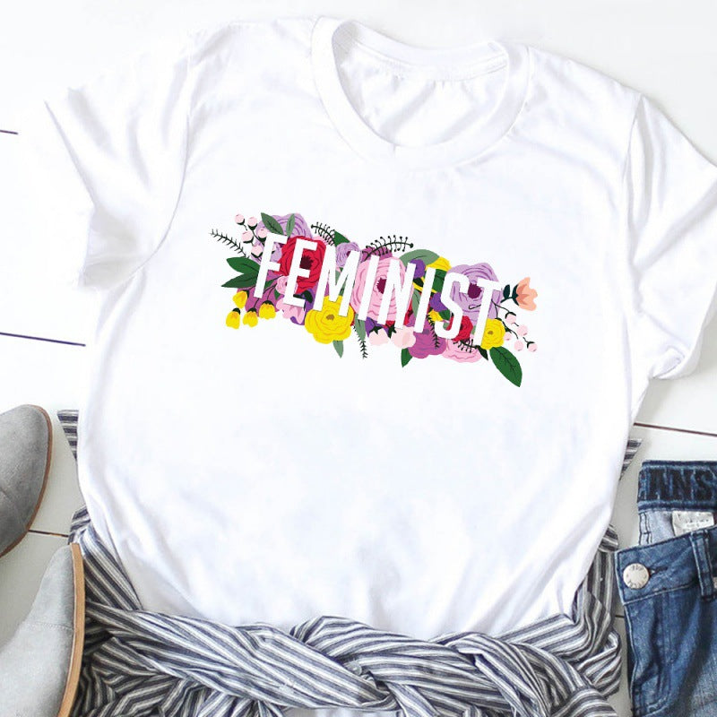European And American Suffragette Round Neck Short-sleeved T-shirt