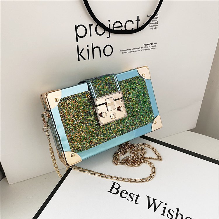 Personalized Gradient Color Sequins Ladies Chain Pouch