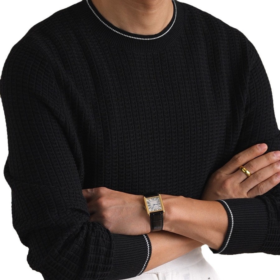 Autumn And Winter T-shirt Men's Long-sleeved Business Casual