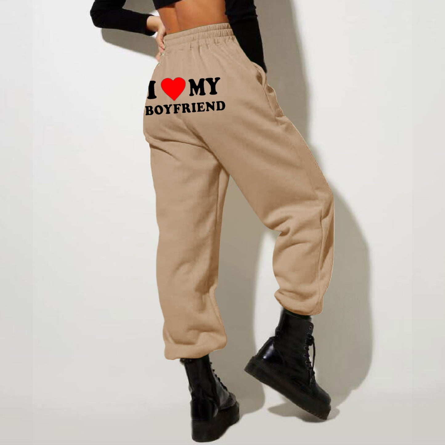 Casual Solid Color Running Track Pants
