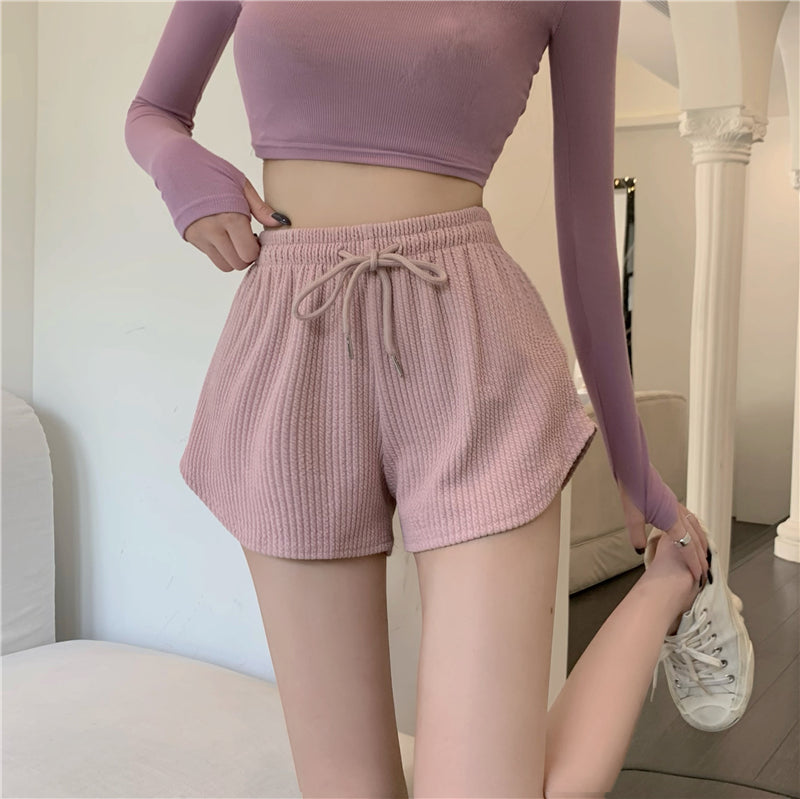 Drawstring Sports Shorts Women's Outer Wear Casual Pants