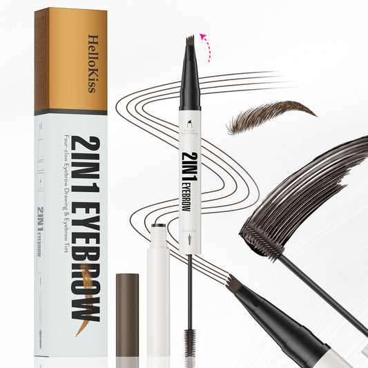 Two-in-one Waterproof Sweat-resistant Not Smudge Multi-color Eyebrow Cream