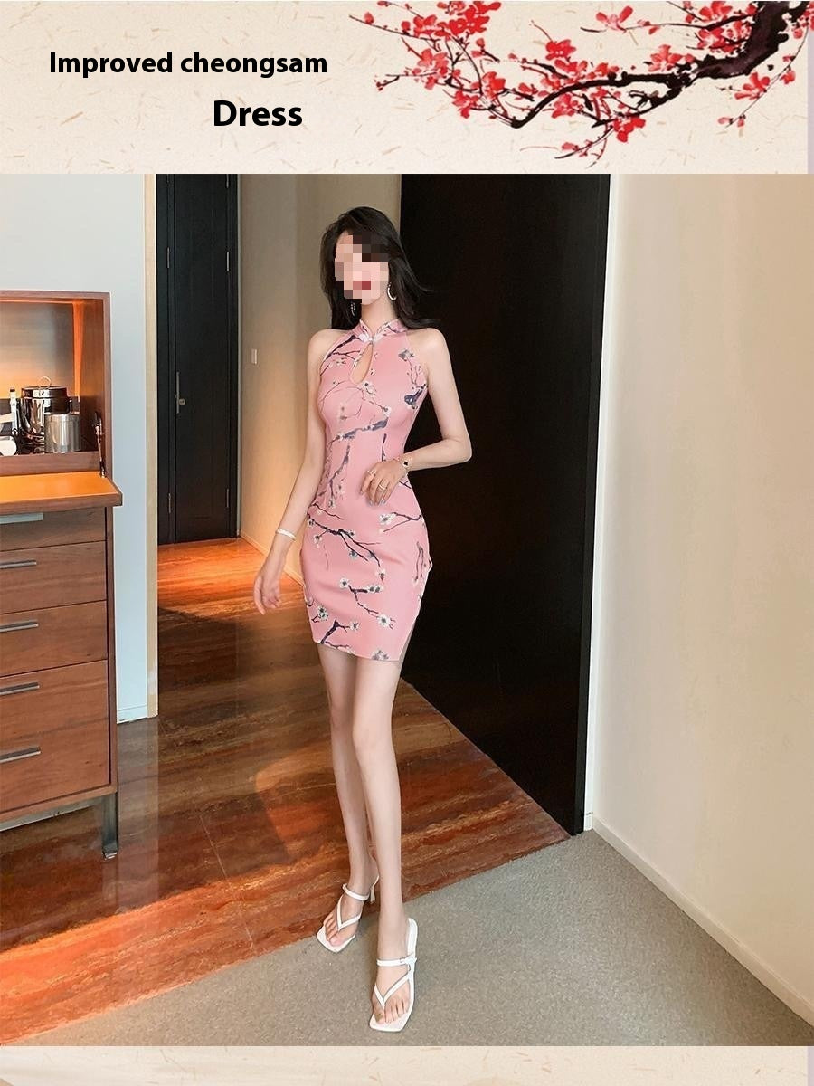 Young Girl Summer Vintage Printed Short Dress