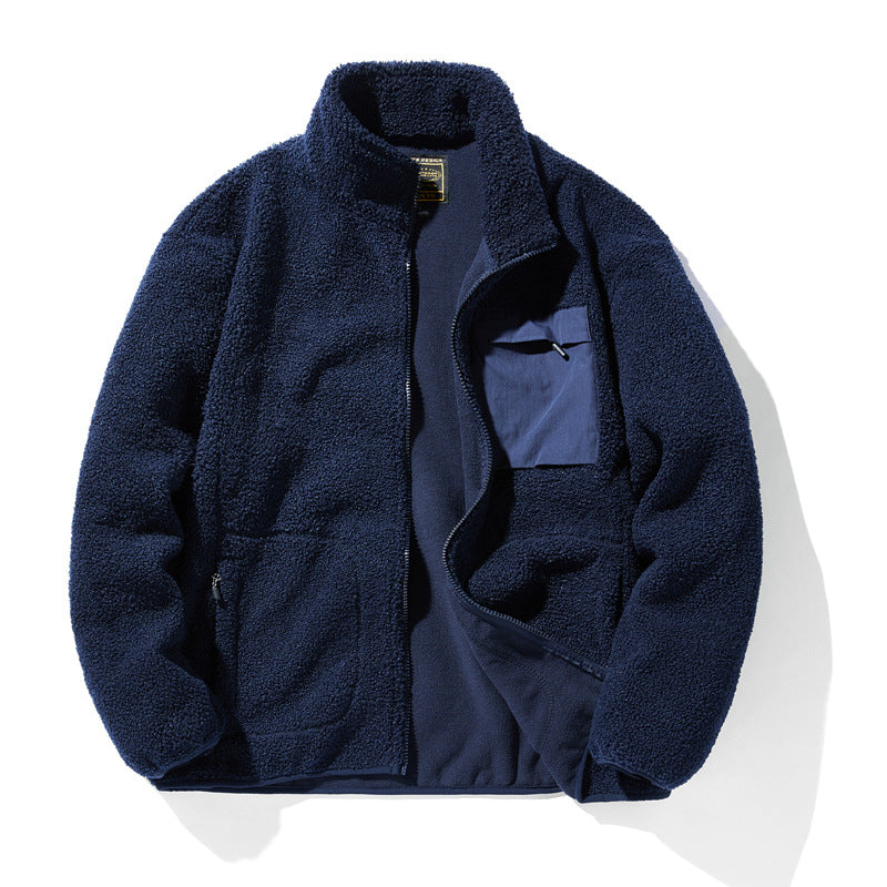 Mens Cardigan Fleece Outdoor Polar Fleece Jacket