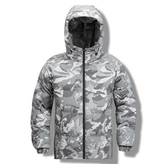 Men's Hooded Camouflage Coat Fashion Waterproof Thick Warm Cotton-padded Jacket