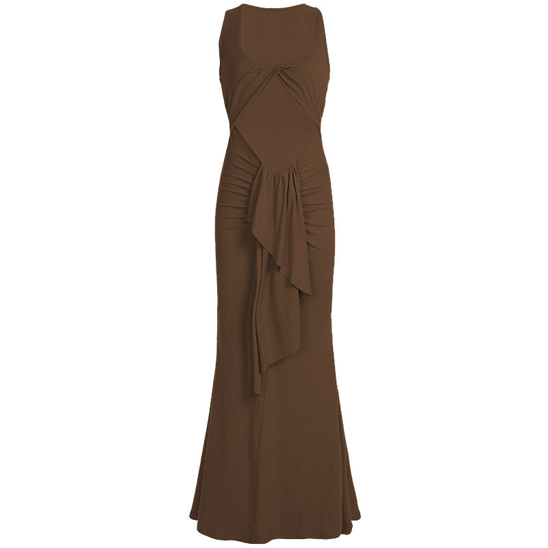Womens Stylish Sexy Sheer Halterneck Dress