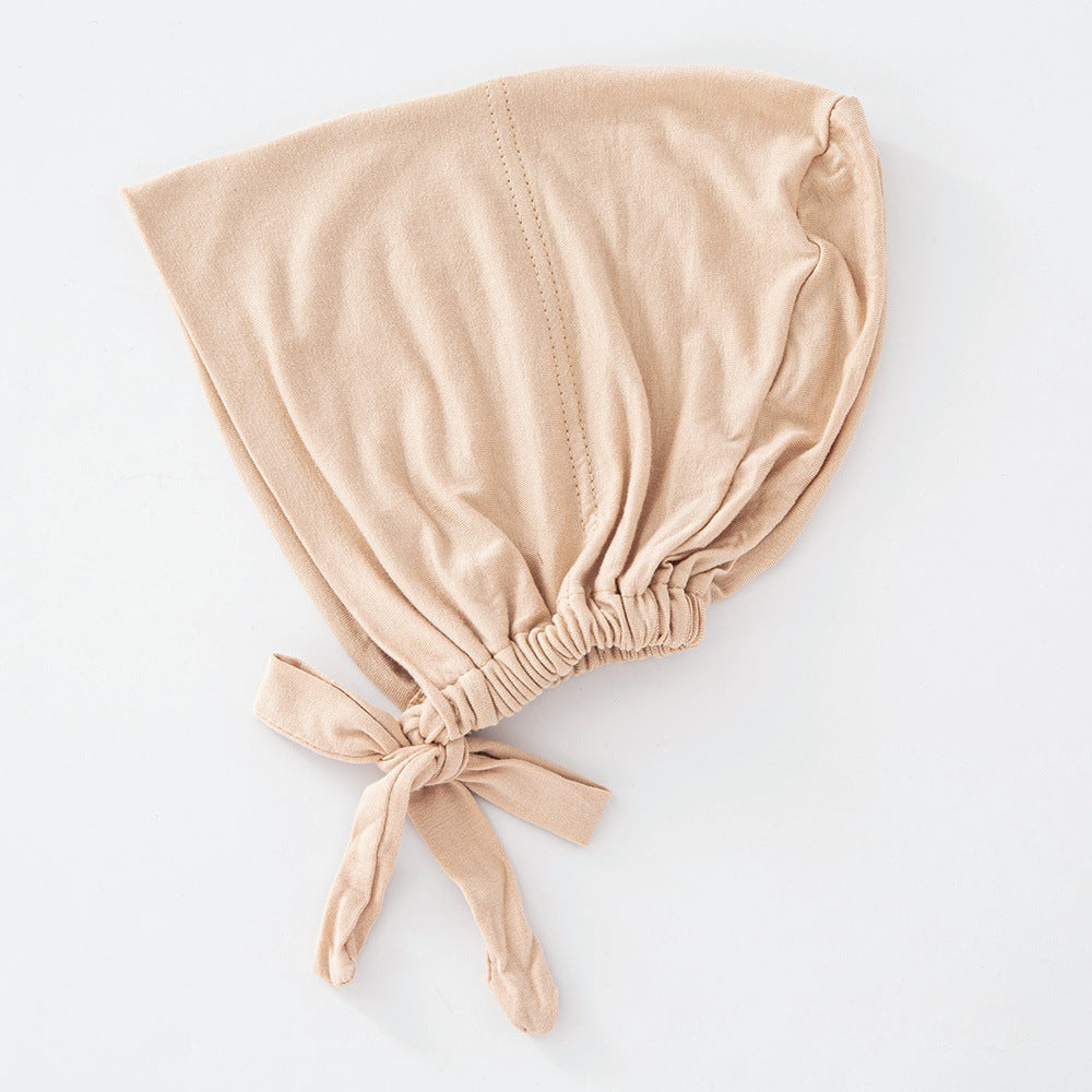 Women's Fashion Solid Color Lace-up Bottoming Hood