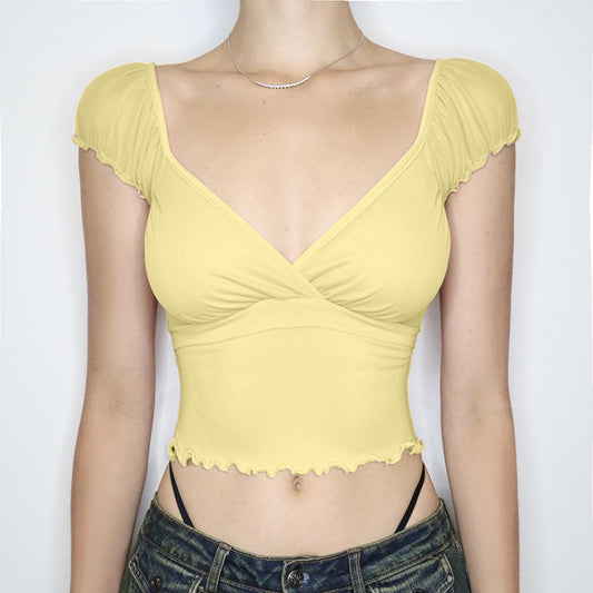 Stylish And Minimalist Womens Short Sleeve Top