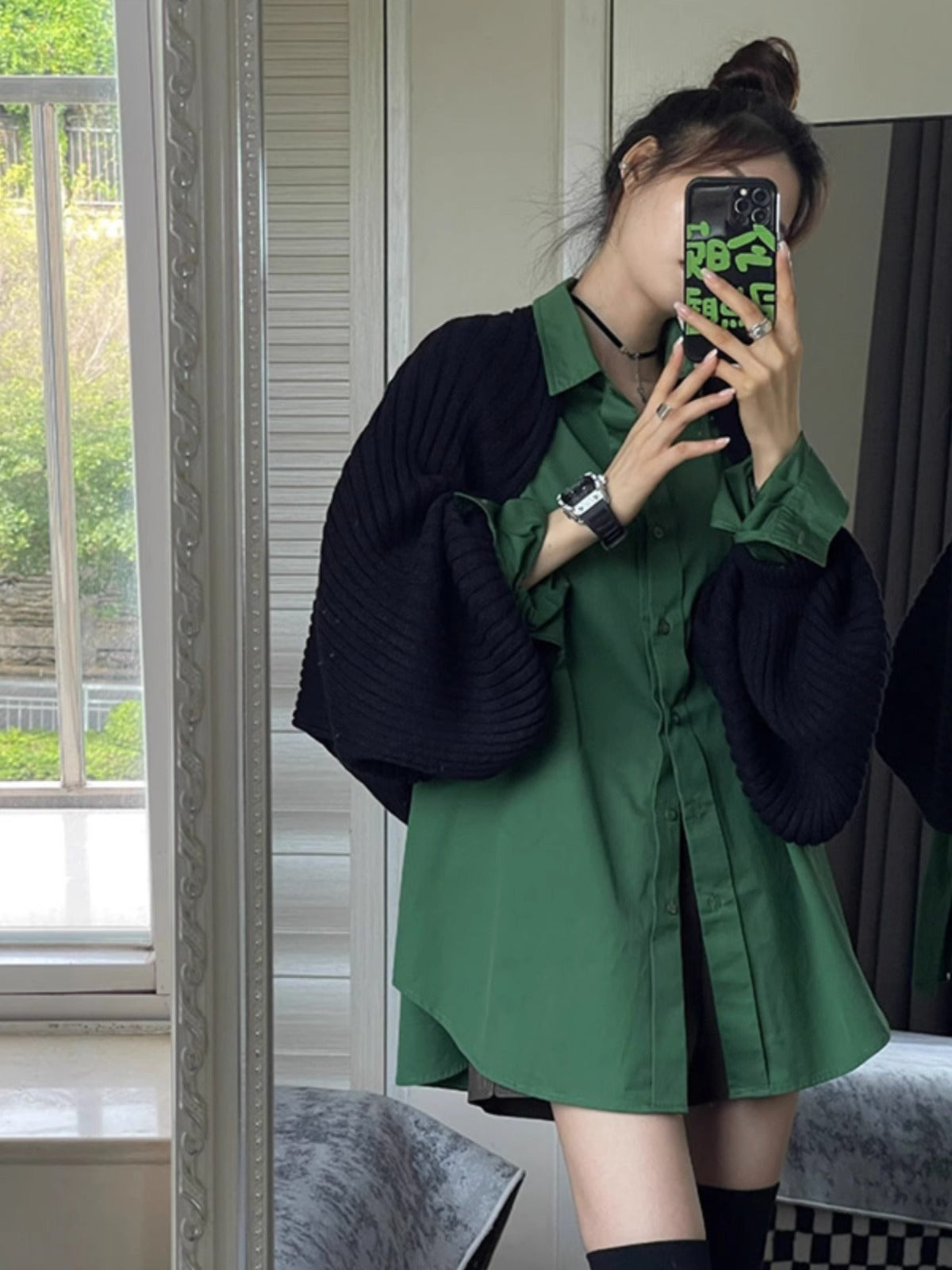 High Sense With A Set Of Sweater Shirt Two-piece Set