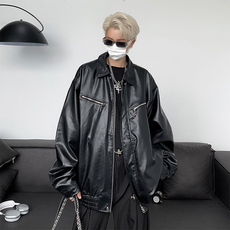 Design Metal Zipper Bomber Jacket