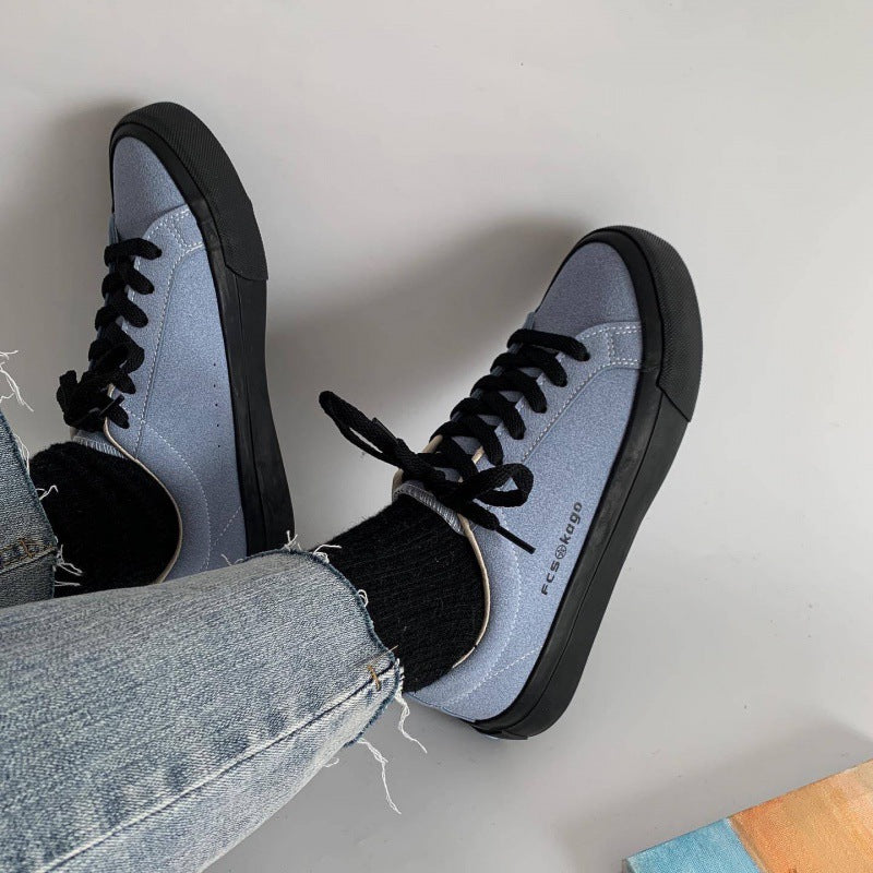Frosted Bean Paste Powder Low-top Canvas Shoes Sneakers
