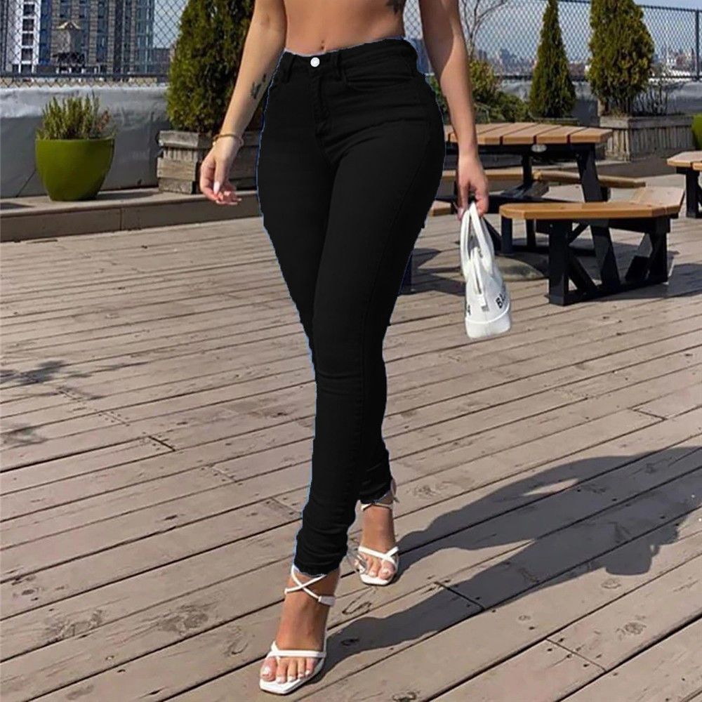 Sexede ferskenhofte-skinny-jeans til kvinder