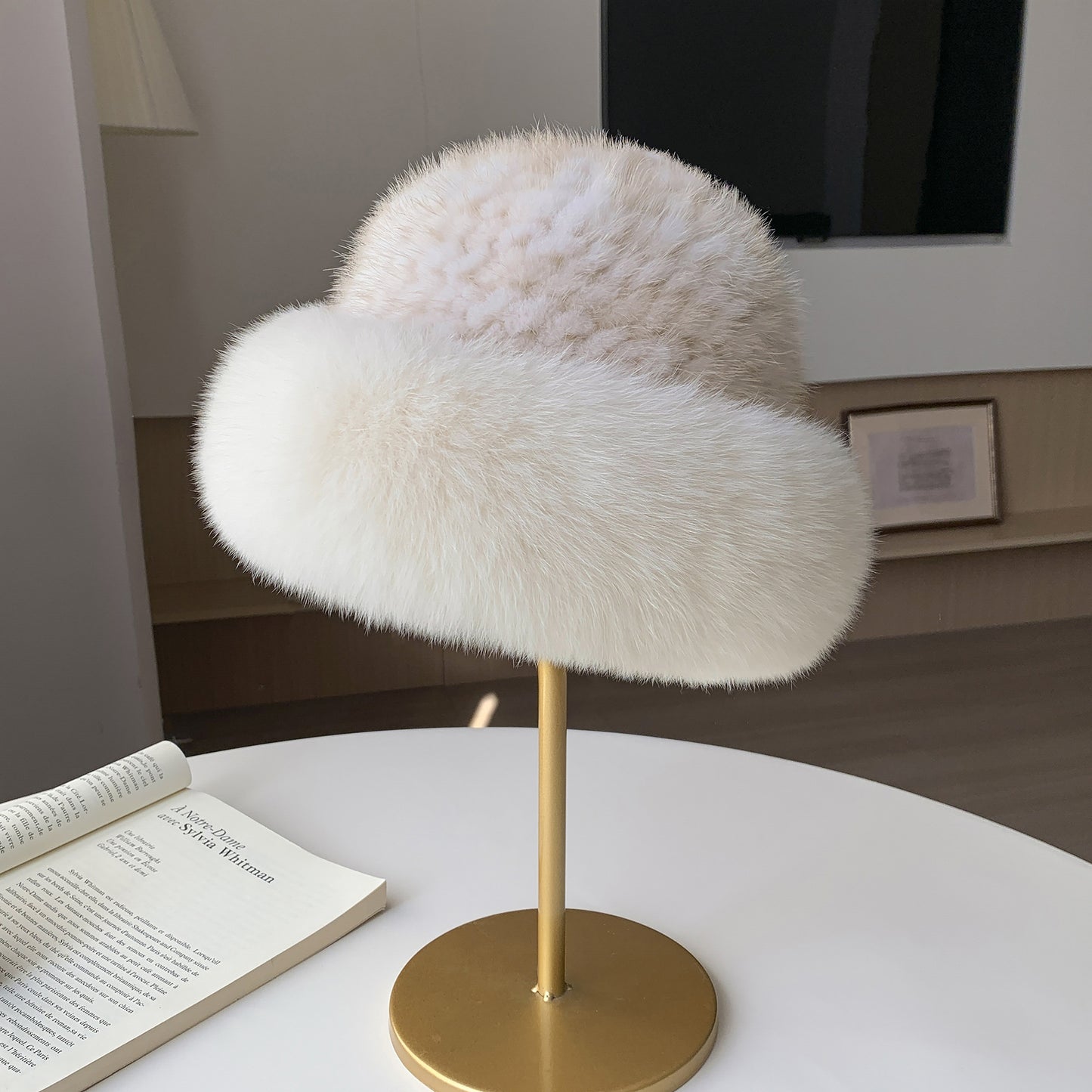 Winter Fashion Warm Bucket Hat Made From Mink Fur