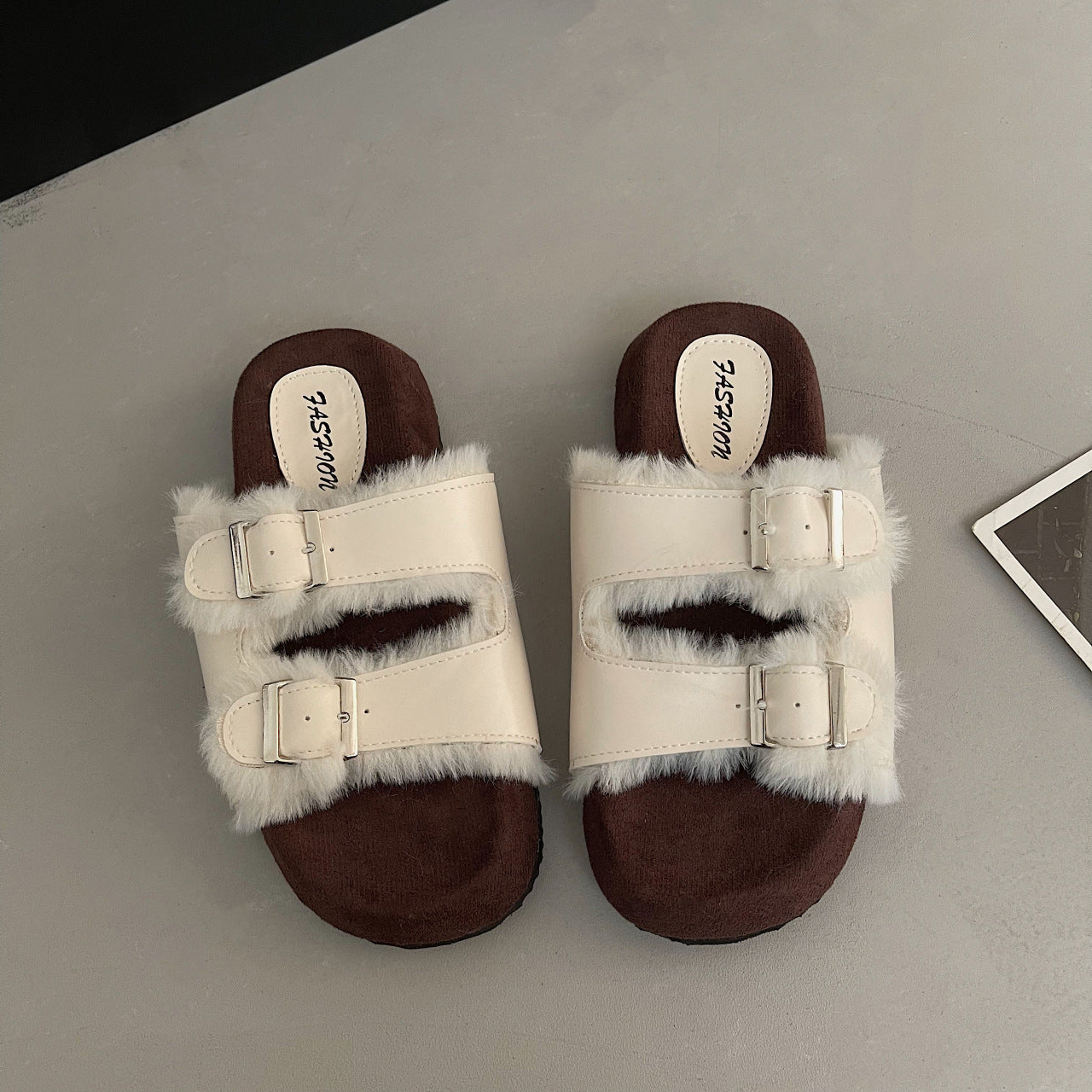 Platform Slippers Women's Soft Bottom Belt Buckle