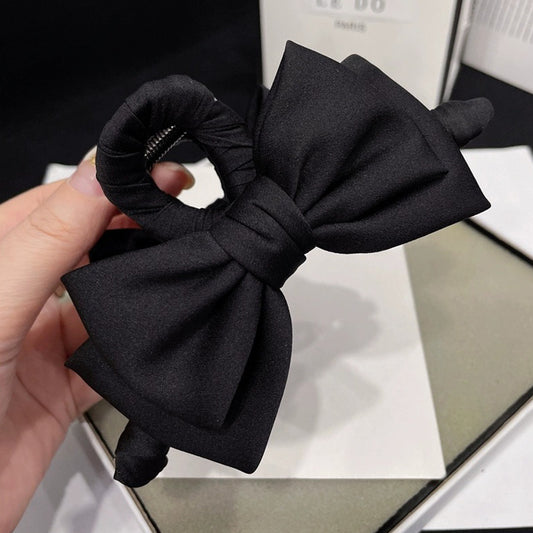 Bow Claw Clip Graceful Satin Headdress Shark Clip Updo Hair Claw