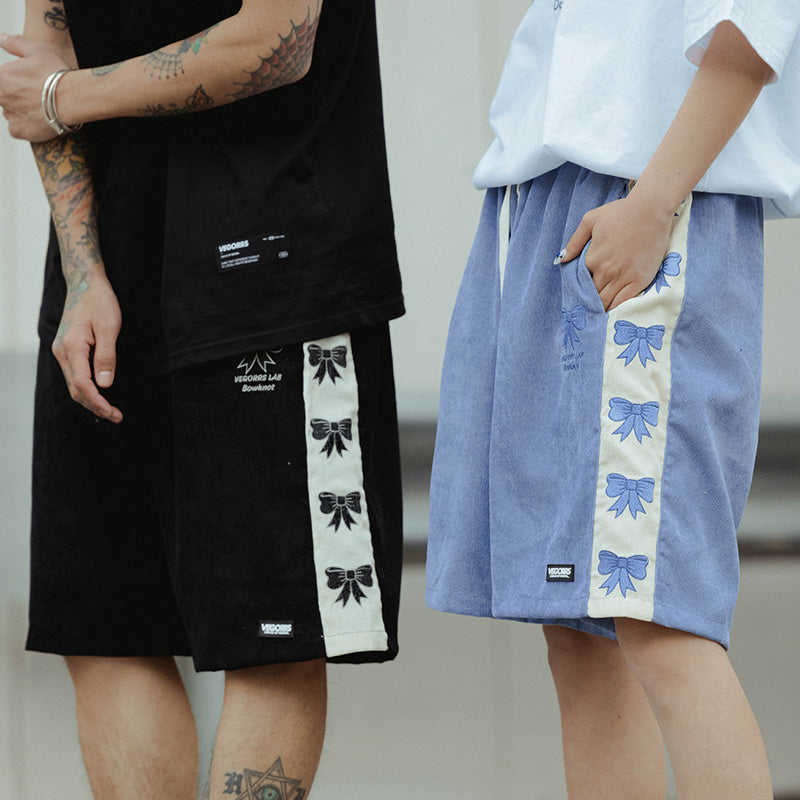 Fashion Corduroy Casual Couple Shorts Student