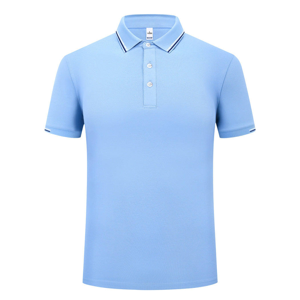 Washed Cotton Polo Shirt Short Sleeve Lapel