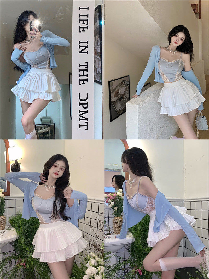 Lace Camisole Vest Women's Summer Pure Desire Tight
