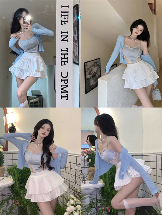Lace Camisole Vest Women's Summer Pure Desire Tight