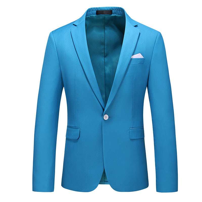 Habitjakke til mænd, koreansk stil, slim fit, business