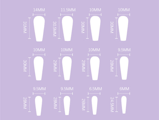 Long Ballet Blue French Dress Manicure