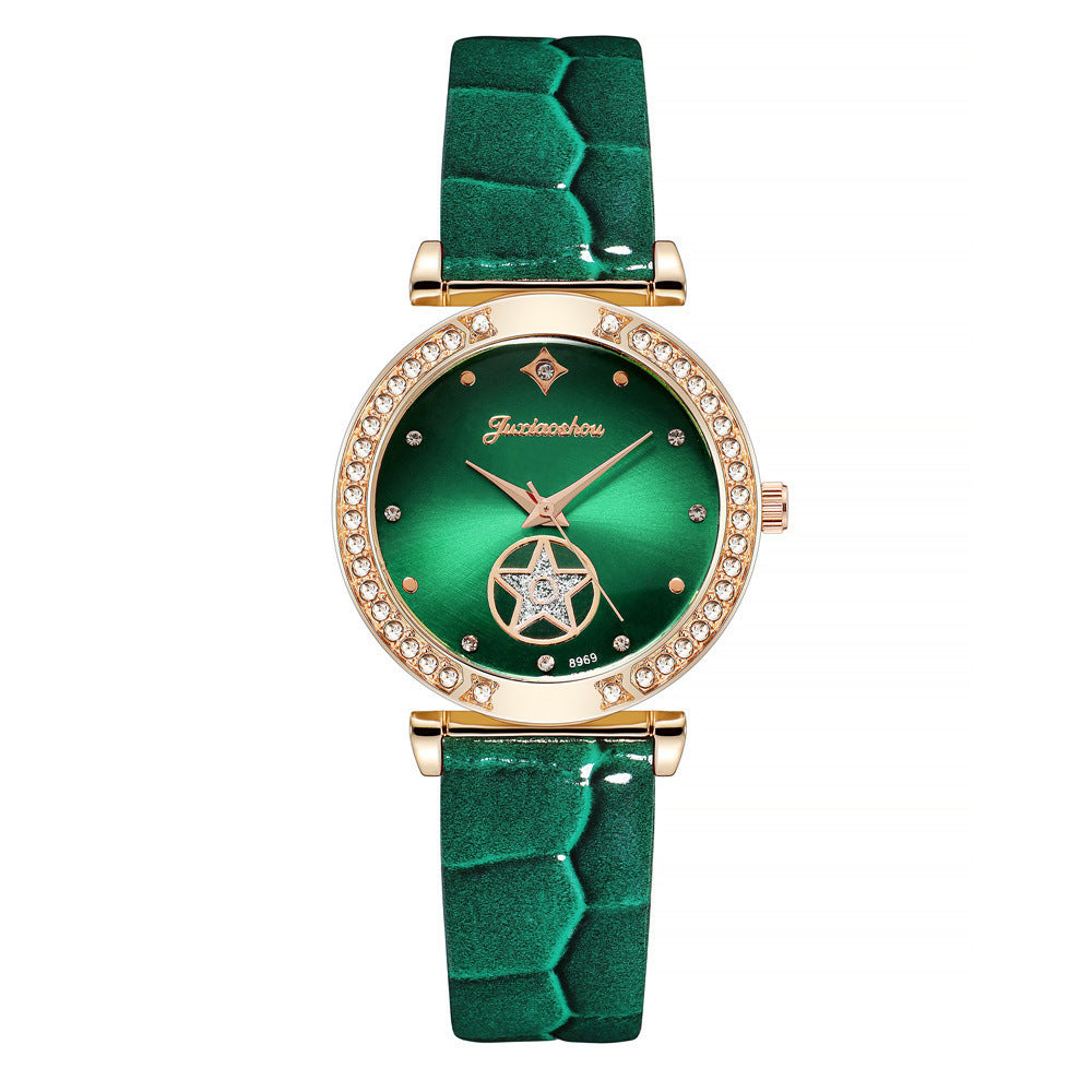 Fashion Simple Rhinestone Ladies Belt Watch