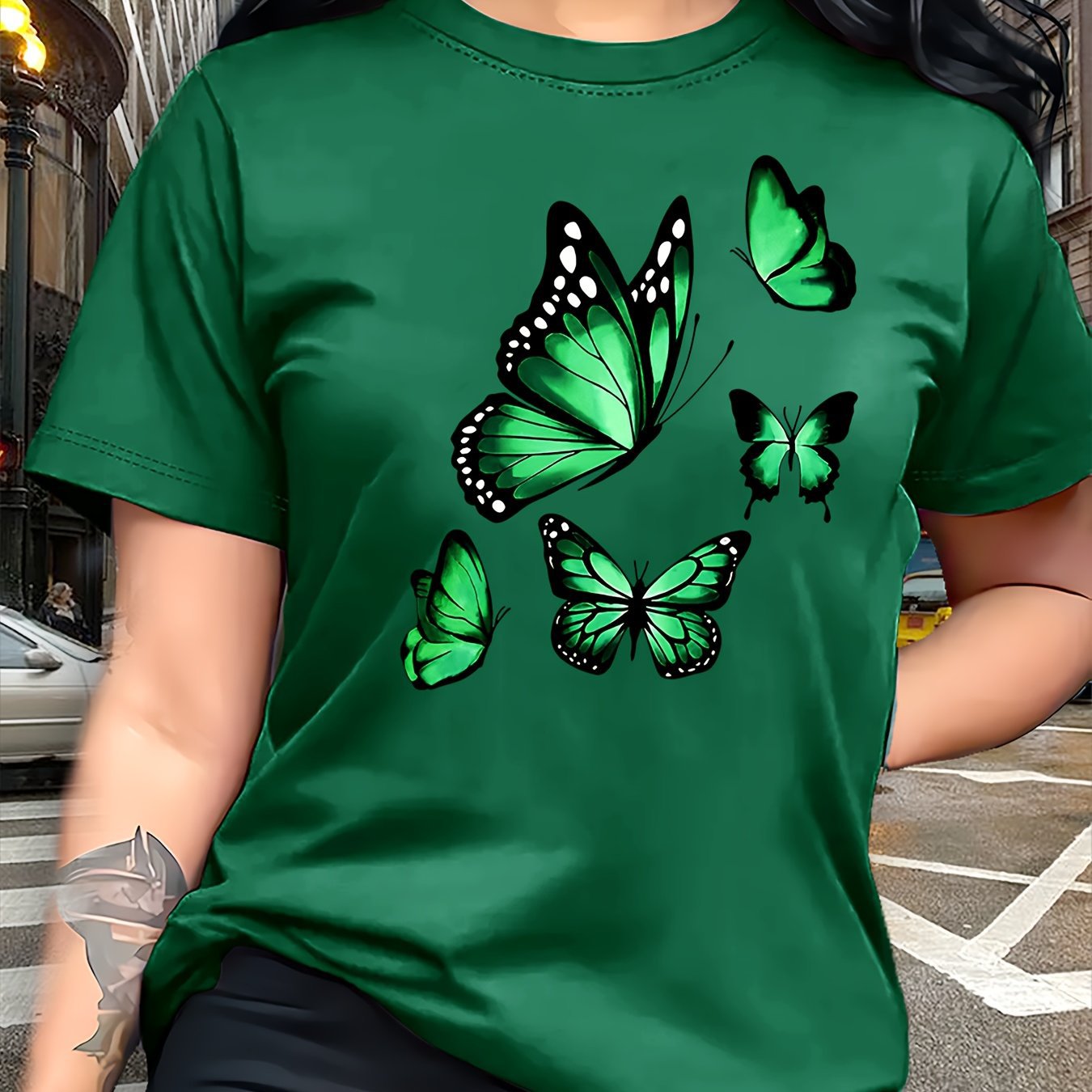Womens Casual Short-sleeve Crew Neck In Vibrant Colors