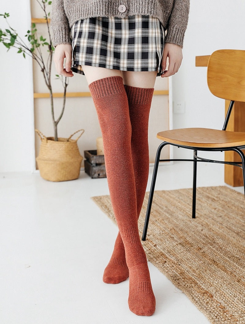 Women's High Silicone Non-slip Cotton Socks