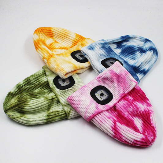 Light LED Upgraded Double-sided USB Rechargeable Wool Luminous Hat