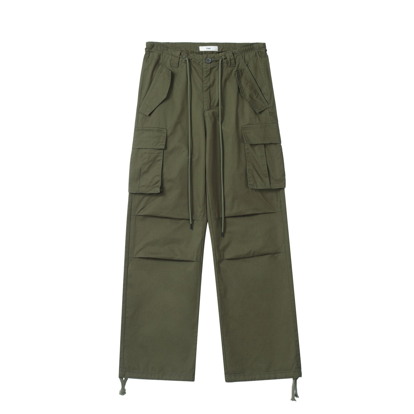 Street Drawstring Work Casual Pants With Loose Pockets