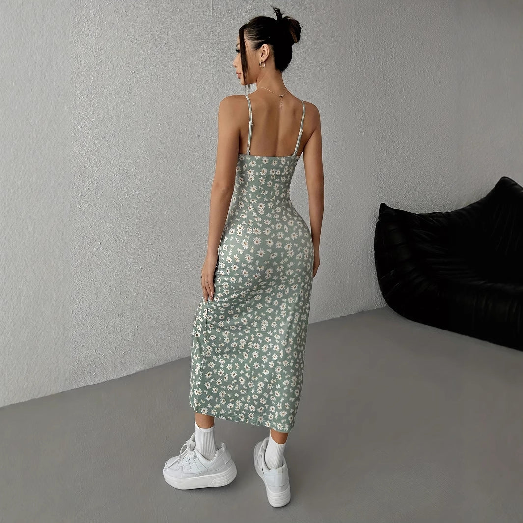 Women's Sexy Strap Printed Dress