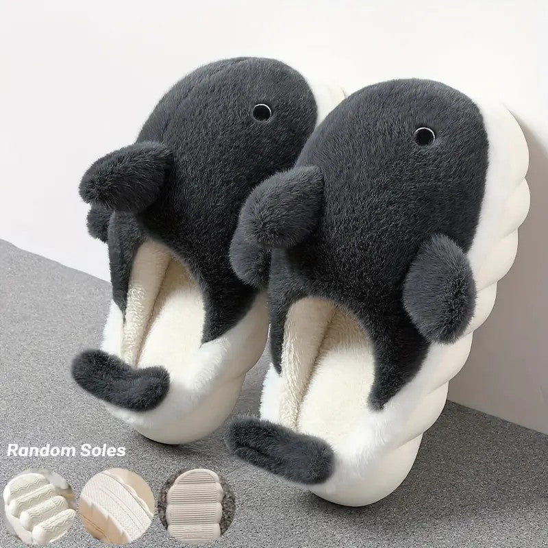Household Warmth And Anti Slip Thick Soled Couple Slippers