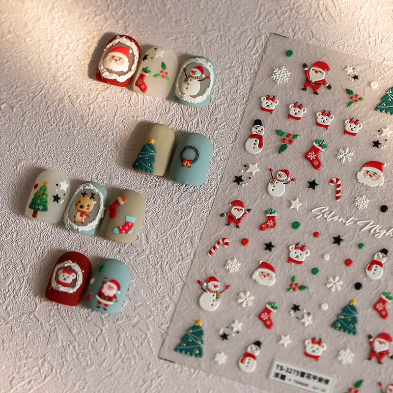 Thin Tough Three-dimensional Nail Stickers Adhesive Nail Sticker Ornament 5D