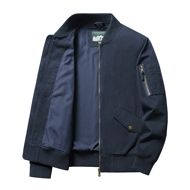 Men's Short Stand Collar Workwear Jacket