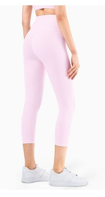 New Fitness Yoga No T-line Nude High-waist Beautiful Buttocks Cropped