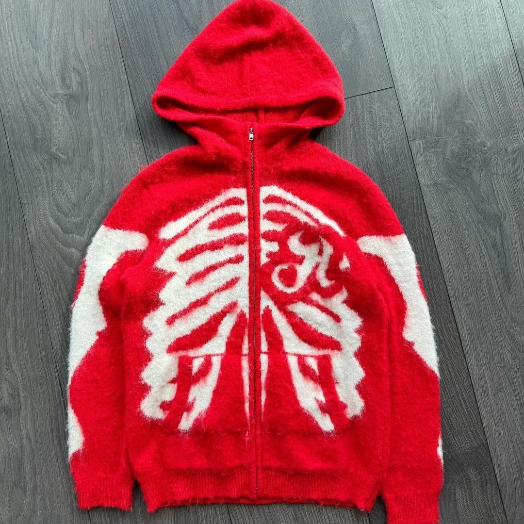Mørk High Street Dødningehoved Brocade Sweaterfrakke