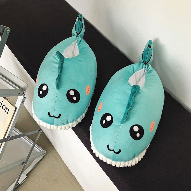 New Couple's Bread Shoes Women's Warm Fleece Cotton Slippers