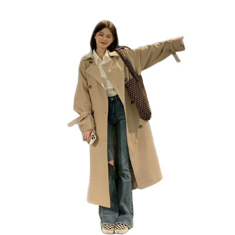 Korean-style Petite Mid-length Coat With British-style Sophistication And Premium Feel