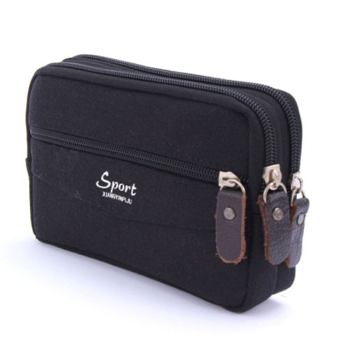 Ground Spread Belt Bag Men's Multifunctional Large Capacity  6.5 Inch