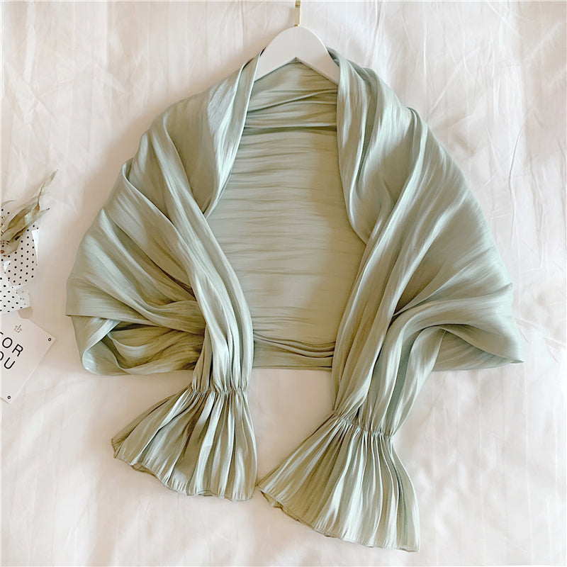 Celebrity Style Sunscreen Shawl Loose And Western With Sunshade Outside