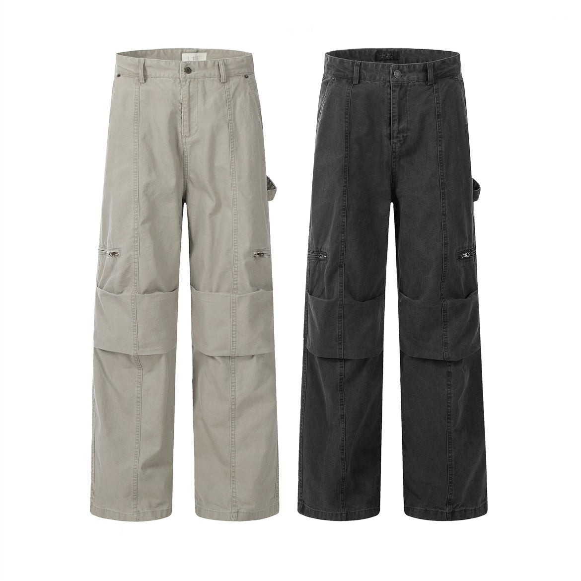 Spring Beauty Retro Maillard Washed Cargo Pants