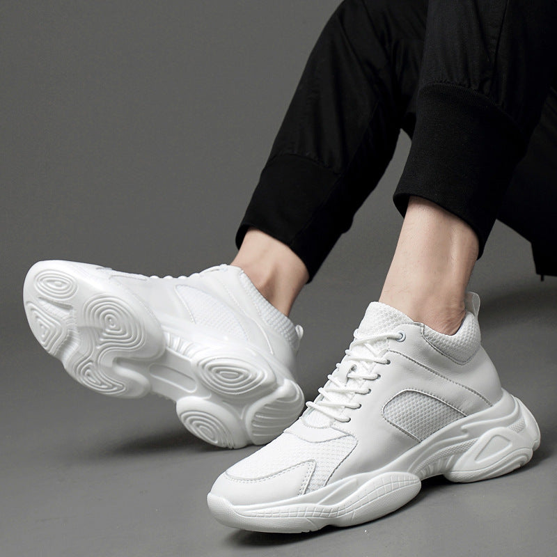Invisible Height Increasing Insole Running Platform Low Top Mesh Casual Sneakers