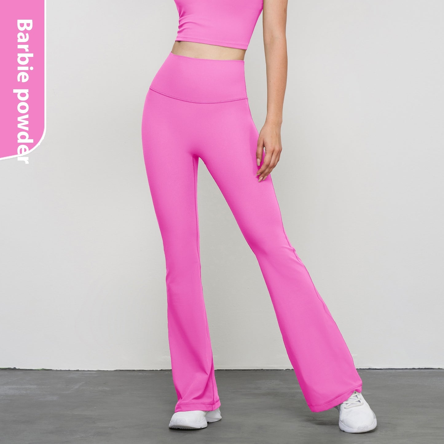 Nude Feel Wide Leg Skinny Yoga Pants High Waist Non-embarrassing Line Sports Trousers